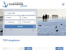 Tablet Screenshot of cuxhaven-privat.de